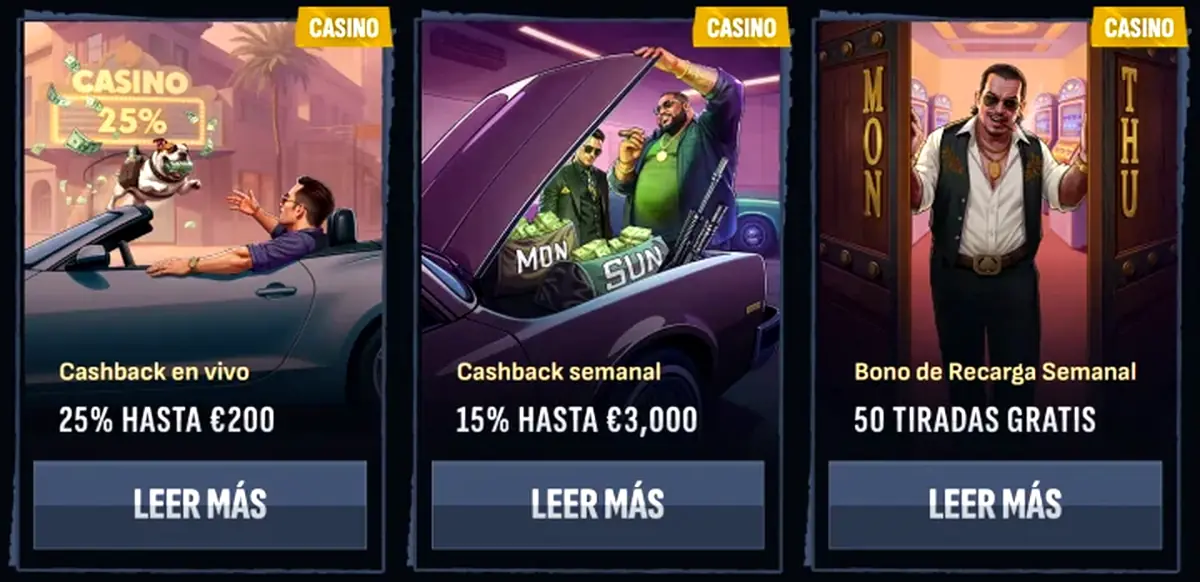 Mafia casino ES | tarjetas promocionales y códigos